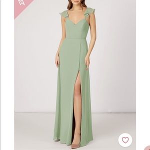 Azazie mint bridesmaid dress